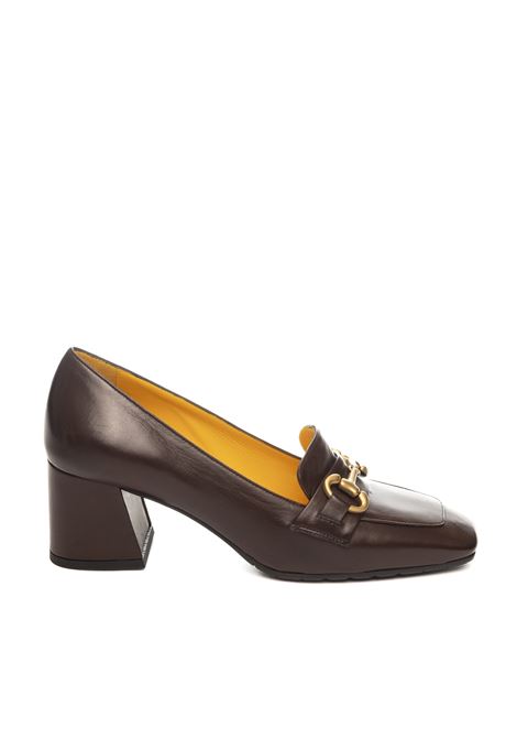 Dark brown leather loafer MARA BINI | T241SETA-CAFFÈ